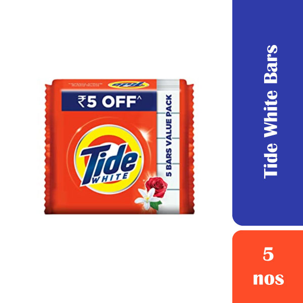 Tide white detergent bar soap value pack of 5