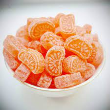 orange candy packet